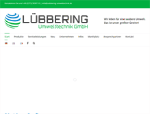 Tablet Screenshot of luebbering-umwelttechnik.de
